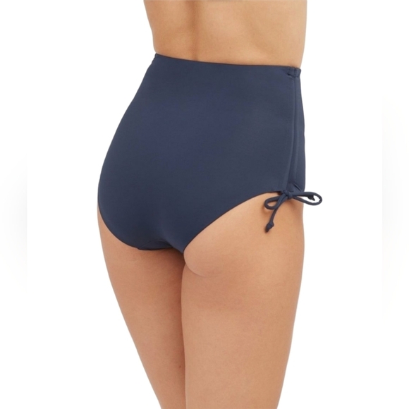 SPANX Side Ruched High Waisted Swim Brief Adjustable side - Picture 4 of 8